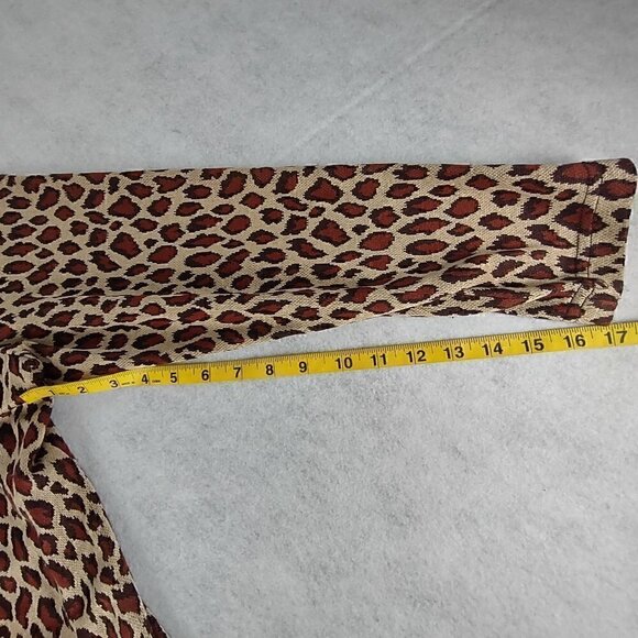 Cathy Daniels Womens Pullover Button Down Long Sleeve Animal Print Sweater Sz L - Picture 7 of 12